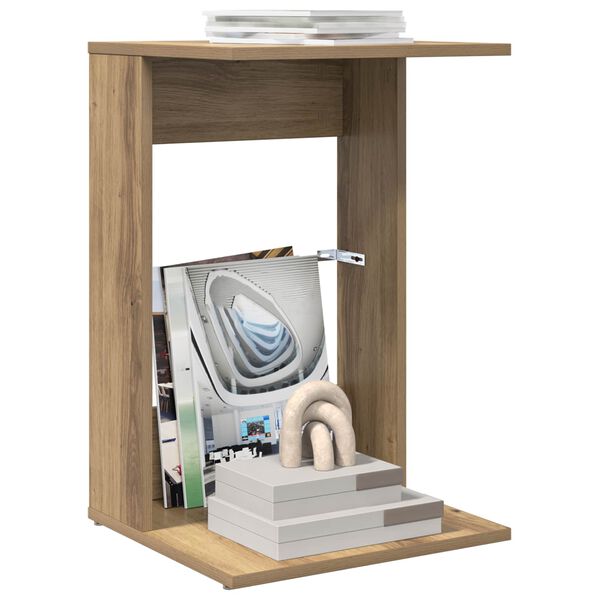 vidaXL Sidebord Artisan Egetr&aelig; 40 x 38 x 62,5 cm Konstrueret tr&aelig;