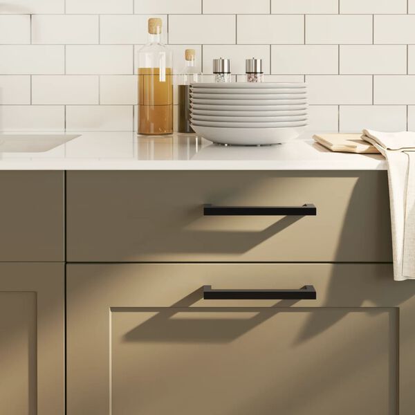 vidaXL skabsh&aring;ndtag 20 stk. 160 mm rustfrit st&aring;l sort