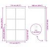 vidaXL brusev&aelig;g 115x195 cm klart sikkerhedsglas sort