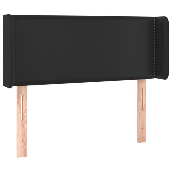 vidaXL sengegavl med kanter 83x16x78/88 cm kunstl&aelig;der sort