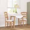 vidaXL spisebordsstole med hynder 2 stk. massivt gummitræ naturfarvet