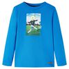 Lang&aelig;rmet T-shirt til b&oslash;rn str. 140 koboltbl&aring;