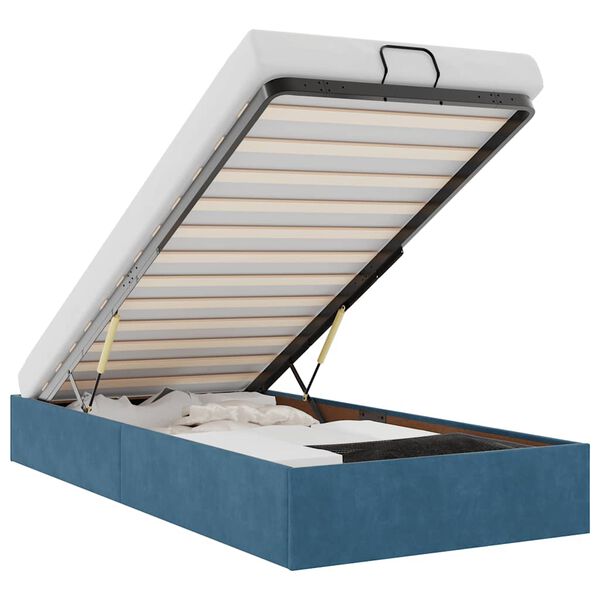 vidaXL osmannisk sengeramme uden madras 80x200 cm fløjl mørkeblå