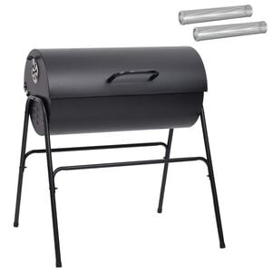 vidaXL T&oslash;ndegrill med 2 madlavningsriste 3 stk. 80 x 73 x 90 cm Metal