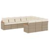 vidaXL sofas&aelig;t til haven 10 dele med hynder polyrattan beige