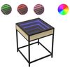vidaXL sengebord med Infinity LED-lys 40x40x51 cm sonoma-eg