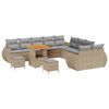 vidaXL Havesofa S&aelig;t 13 pcs Beige polyrattan