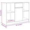 vidaXL skænk med skuffe 101x35x76 cm konstrueret træ antikt træ