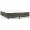 vidaXL Boxspring sengeramme M&oslash;rkegr&aring; 160x200 cm Fl&oslash;jl