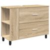vidaXL Badev&aelig;relse Vaskeskab Sonoma-eg 80 x 35 x 60 cm Konstrueret tr&aelig;