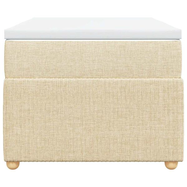 vidaXL kontinentalseng med madras 90x200 cm stof cremefarvet