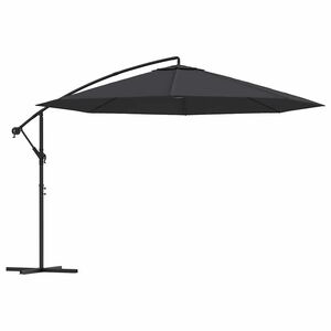 vidaXL h&aelig;ngeparasol 350 cm aluminiumsstang sort