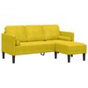 vidaXL Sofa S&aelig;t med pude 2 pcs Gul Polyester