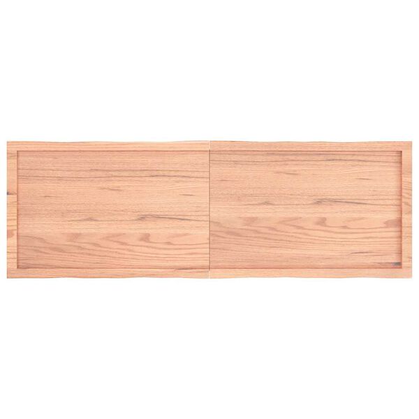vidaXL bordplade 160x50x(2-4) cm naturlig kant behandlet træ lysebrun