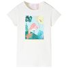 T-shirt til b&oslash;rn str. 116 ecrufarvet