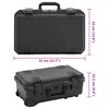 vidaXL transportabel flightcase 55x35x22,5 cm PP sort