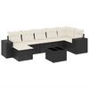 vidaXL sofas&aelig;t til haven 8 dele med hynder polyrattan sort