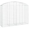 vidaXL buet gabionkurv 200x50x140/160 cm galvaniseret jern