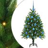 vidaXL Juletr&aelig; med 150 LED'er med stativ Gr&oslash;n 120 cm PE