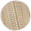 vidaXL h&aring;ndlavet t&aelig;ppe med hvidt print jute 150 cm
