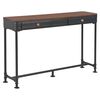 vidaXL konsolbord med 2 skuffer 120x30x75 cm massivt grantr&aelig;