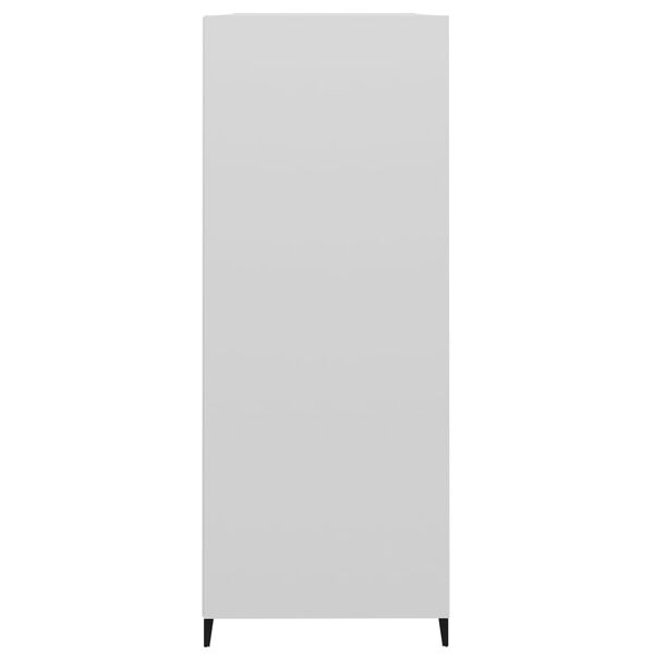 vidaXL sk&aelig;nk 69,5x32,5x90 cm konstrueret tr&aelig; hvid h&oslash;jglans