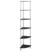 vidaXL reol 6 hylder 30x30x160 cm h&aelig;rdet glas sort