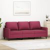 vidaXL 3-personers sofa 180 cm fløjl vinrød