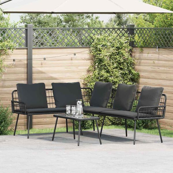 vidaXL Sofa med pude Grå 61.5 x 123 x 82cm Metal