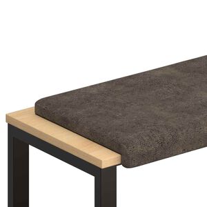 vidaXL B&aelig;nkpude Faux suedestof M&oslash;rkegr&aring; Dybde 35 cm
