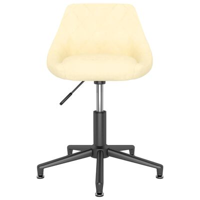 vidaXL drejelige spisebordsstole 2 stk. fløjl cremefarvet