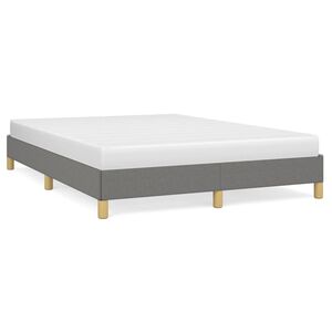 vidaXL sengeramme uden madras 140x190 cm stof m&oslash;rkegr&aring;
