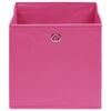 vidaXL opbevaringskasser 10 stk. 32x32x32 stof pink