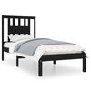 vidaXL sengeramme 90x200 cm massivt fyrretr&aelig; sort