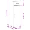 vidaXL Sideboard med skuffe Gammelt træ 30 x 42,5 x 93 cm
