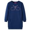 Sweatshirtkjole til b&oslash;rn str. 92 marinebl&aring;