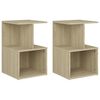 vidaXL sengeskabe 2 stk. 35x35x55 cm konstrueret tr&aelig; sonoma-eg