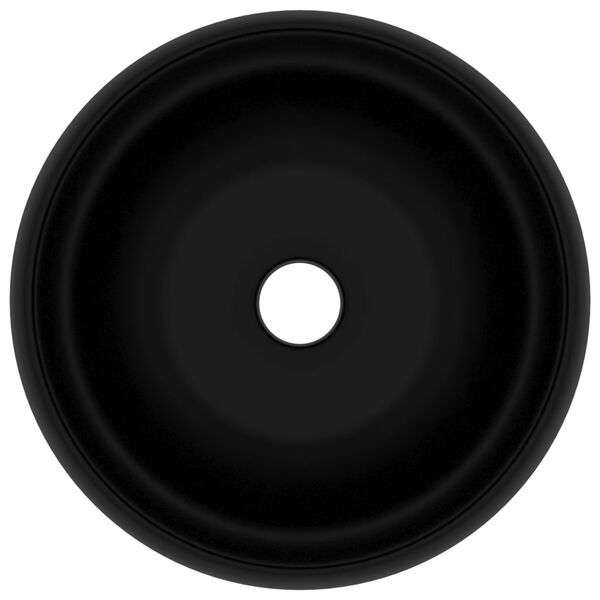 vidaXL luksuri&oslash;s h&aring;ndvask 40x15 cm rund keramik mat sort