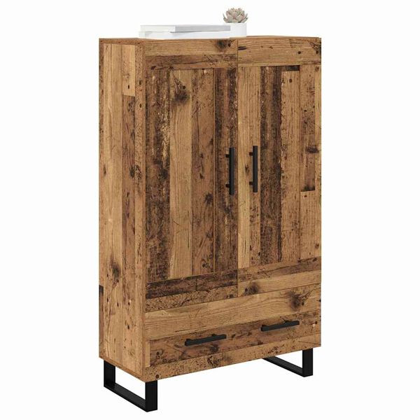vidaXL Highboard Gammelt træ 69,5 x 31 x 115 cm Konstrueret træ