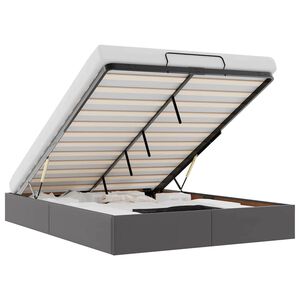 vidaXL osmannisk sengeramme uden madras 140x190 cm kunstl&aelig;der gr&aring;