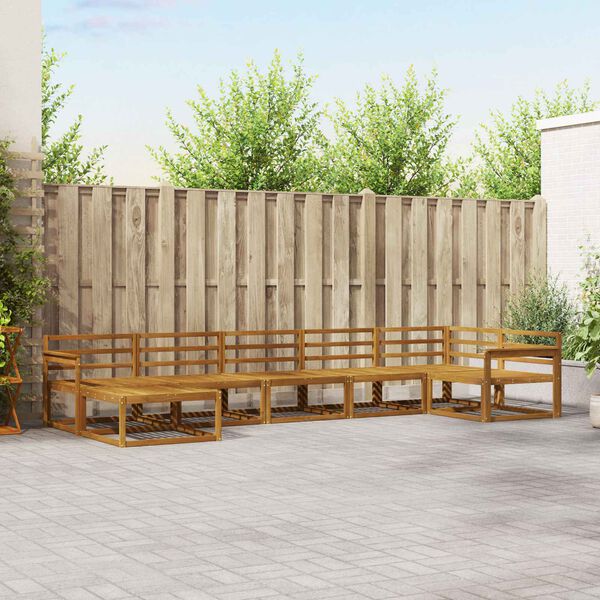 vidaXL Udend&oslash;rs sofagruppe 7 pcs Naturfarvet Massivt Akacietr&aelig;