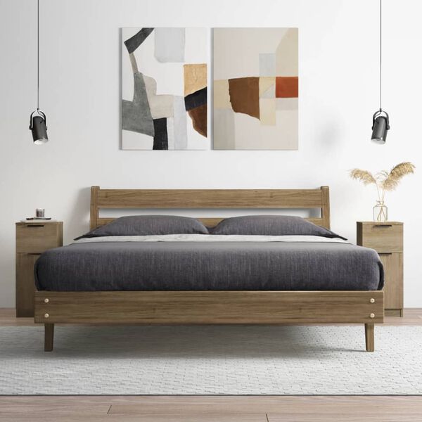 vidaXL sk&aelig;nke 2 stk. 30x30x70 cm konstrueret tr&aelig; sonoma-eg