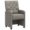 vidaXL Spisebordsstole med hjul med hjul 2 pcs Lysegr&aring; 58 x 67 x 97 cm