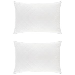 vidaXL Hovedpude FULDA 2 stk. 50 x 70 cm 100% g&aring;sefed og fjer Hvid