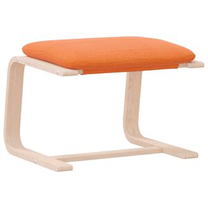 vidaXL fodskammel 51x41x40 cm stof m&oslash;rkegul