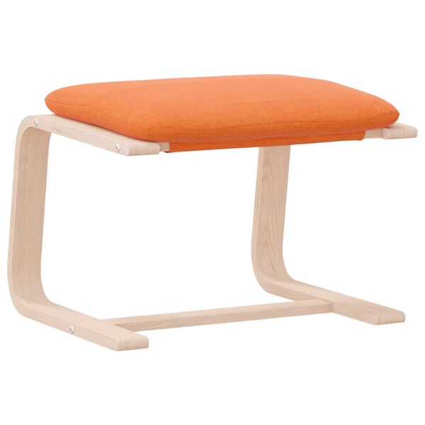 vidaXL fodskammel 51x41x40 cm stof mørkegul