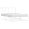 vidaXL sengeramme med sengegavl 150x200 cm metal hvid