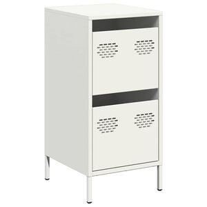 vidaXL sk&aelig;nk 35x39x73,5 cm koldvalset st&aring;l hvid