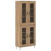 vidaXL Highboard Artisan Egetr&aelig; 69,5 x 34 x 90 cm Konstrueret tr&aelig;