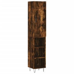 vidaXL skab 34,5x34x180 cm konstrueret tr&aelig; r&oslash;get egetr&aelig;